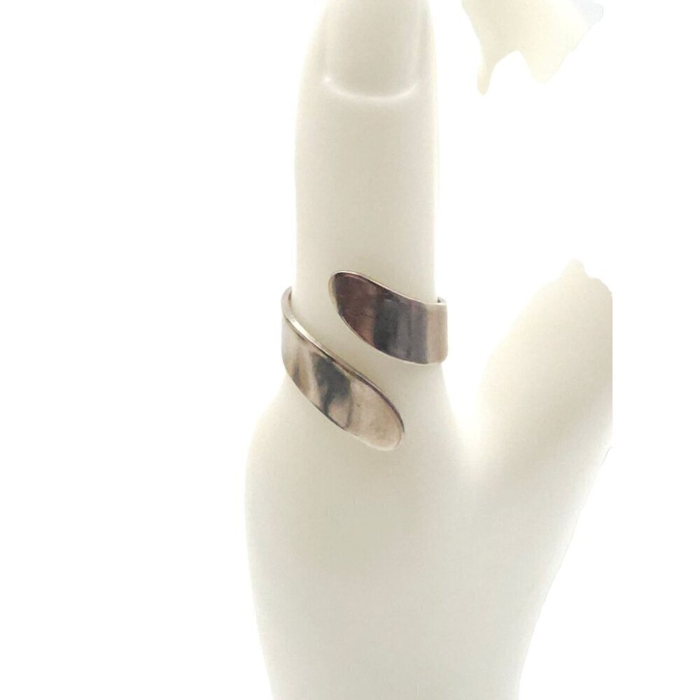 Nickel Silver Wrapped Adjustable Ring Size 8.25 Vintage